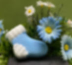 Knitted Soap Blue Sock