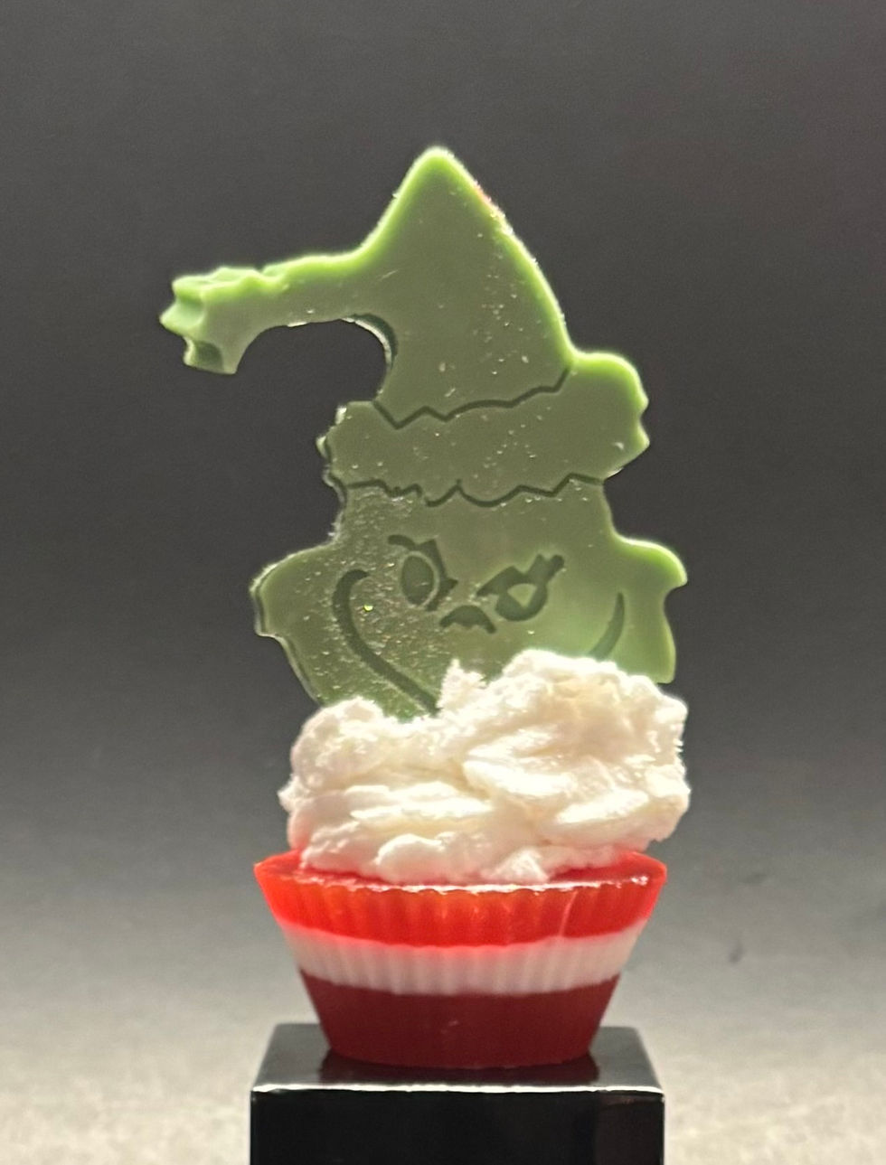 Grinch Soap Cupcake with Whipped Soap