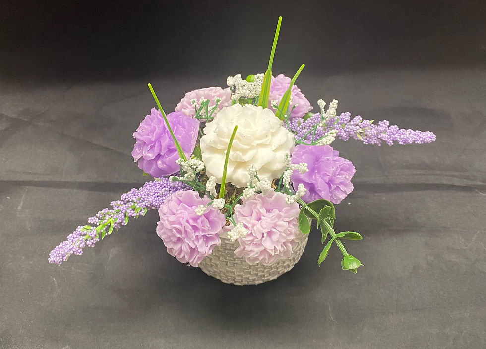 Lilac Carnation Soap Bouquet