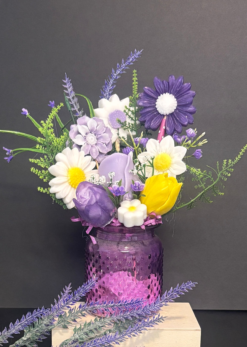 Lilac Sunshine Soap Flower Bouquet