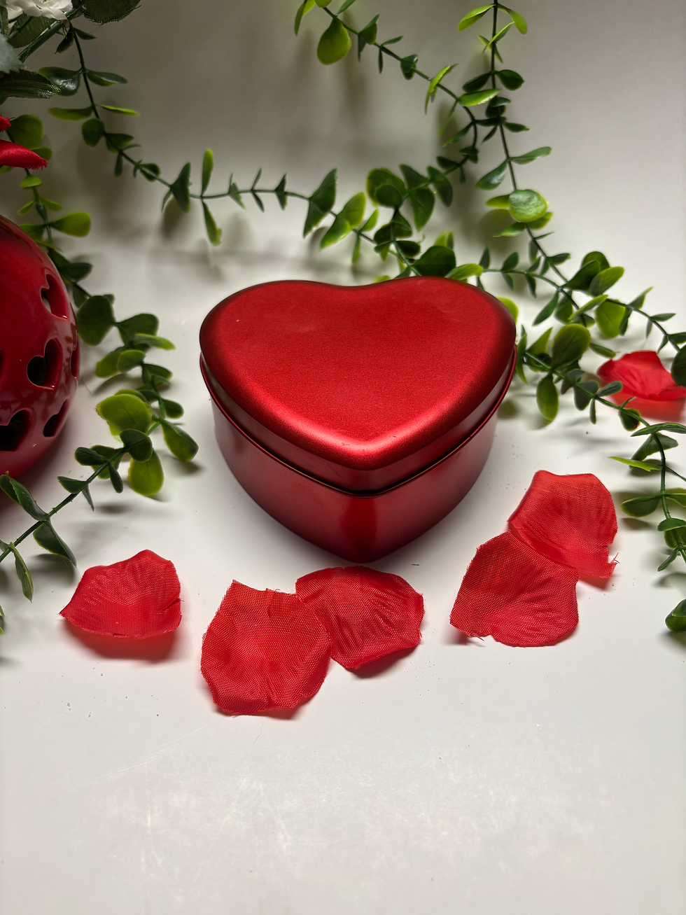 Red Metal Heart Box