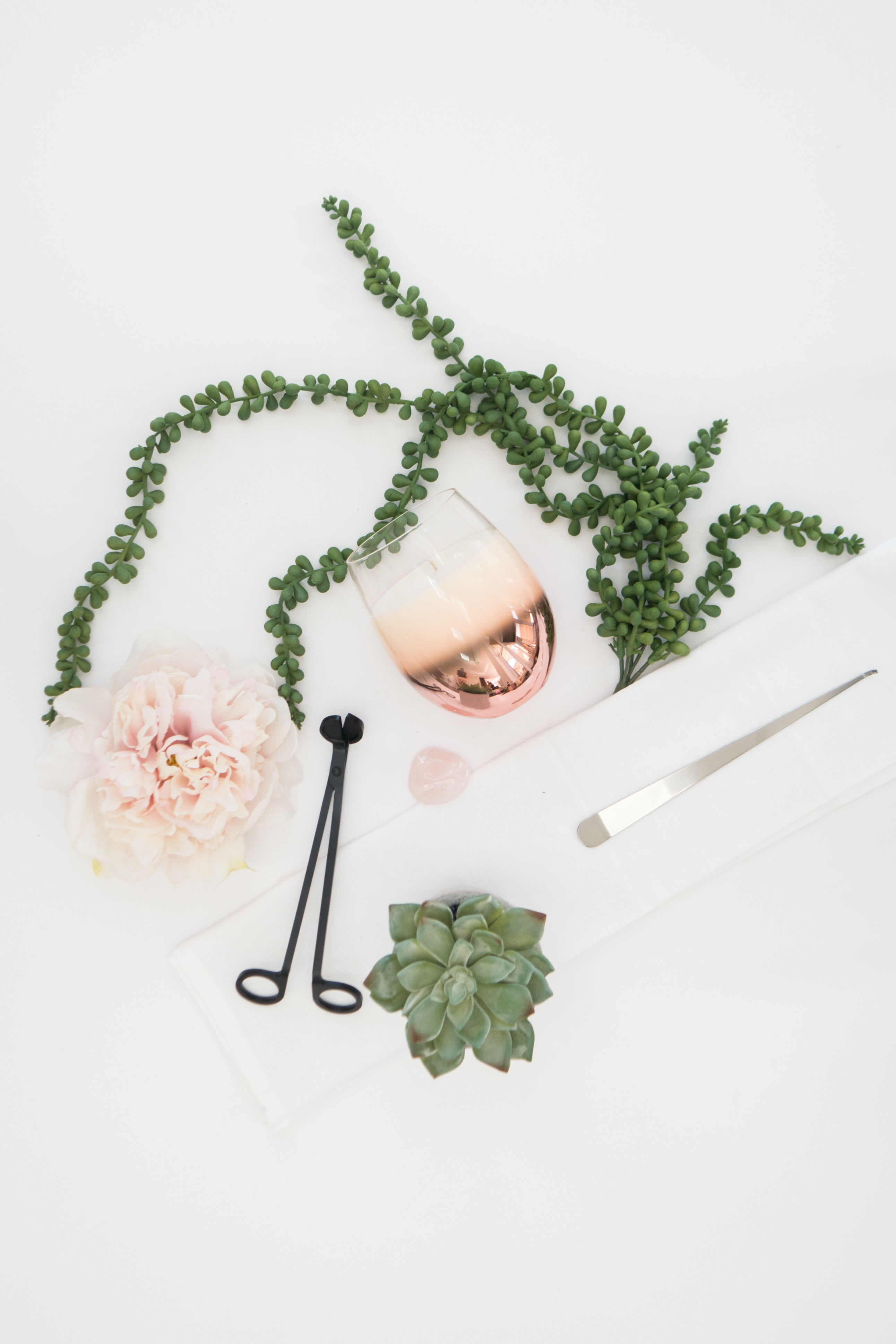 Stemless Glass Rose-Gold  (Large 400gms)