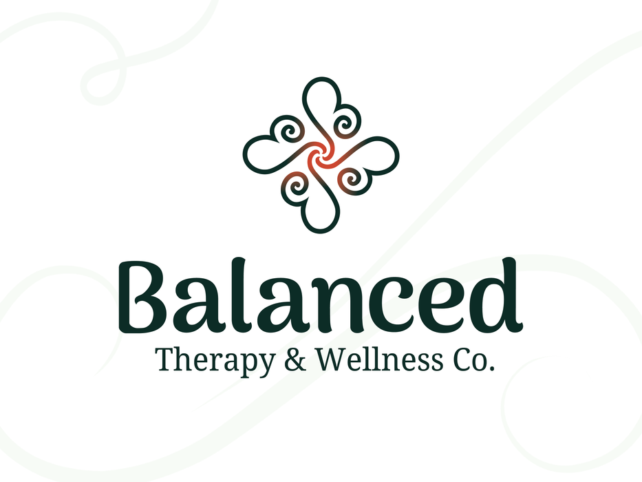 A combination logo with a custom swirled icon