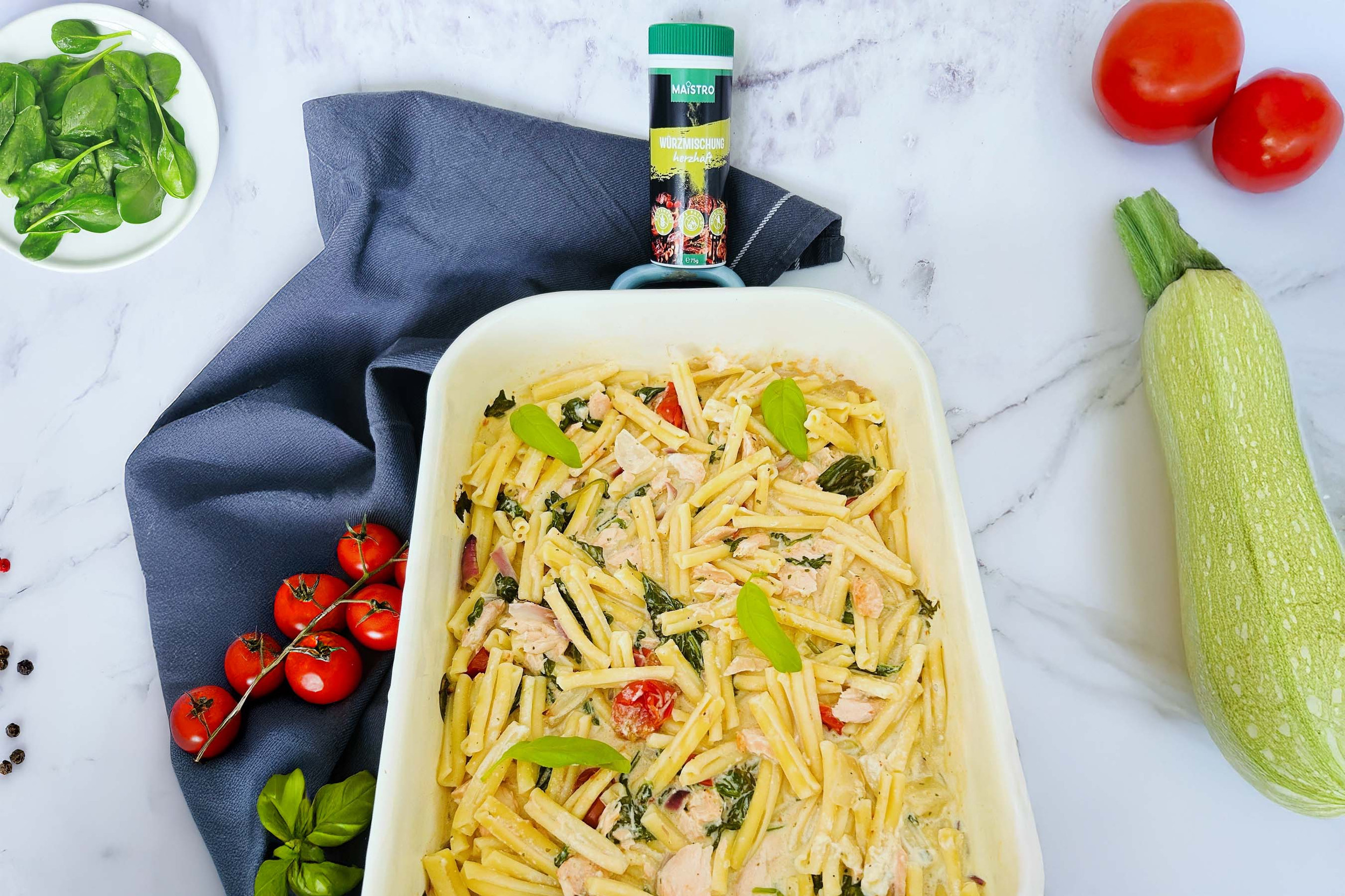 one pot pasta lachs ofen