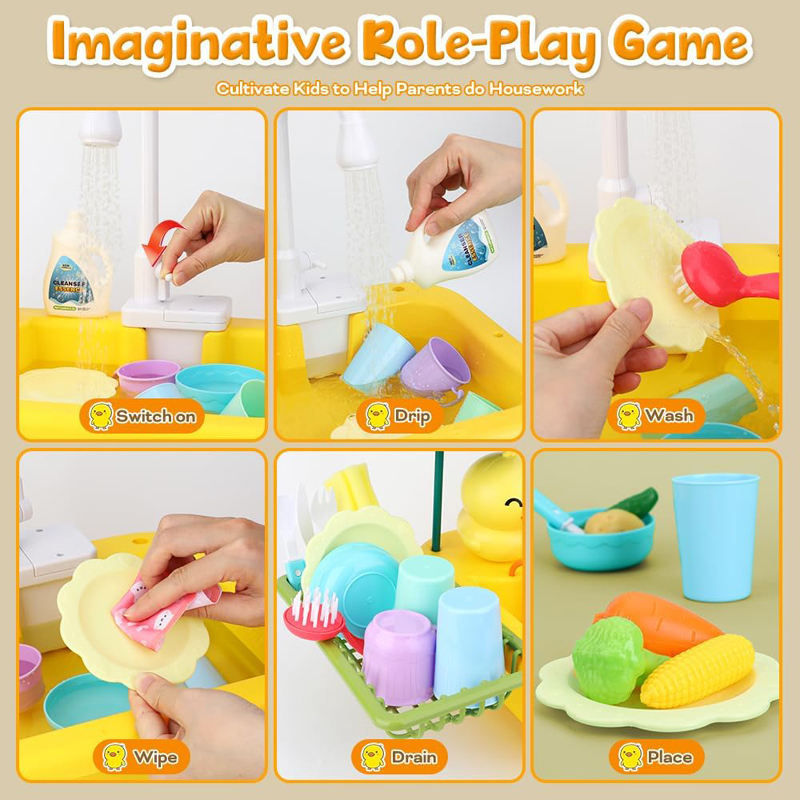 Thumbnail: The Kiddie Concept Pretend Play Kitchen Sink Toy
