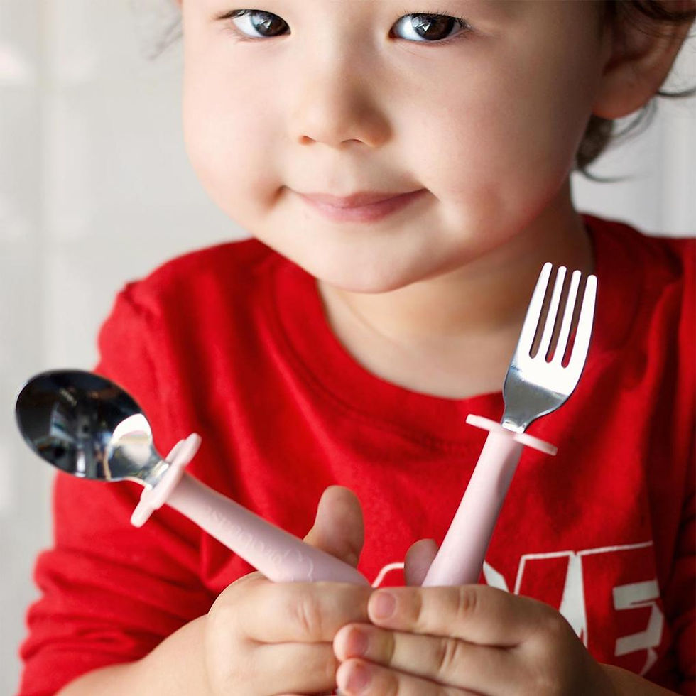 Thumbnail: Grabease Stainless Steel Fork, Knife & Spoon Set