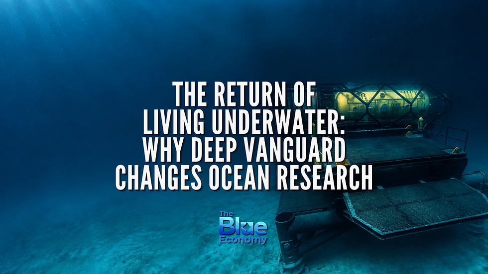 DEEP Vanguard underwater habitat and foundation on the seafloor at Tennessee Reef in the Florida Keys.