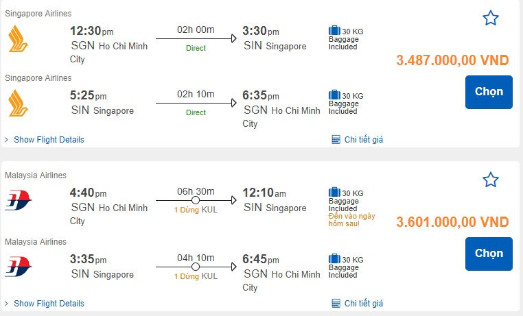 Cách mua vé máy bay giá rẻ đi Singapore như thế nào?