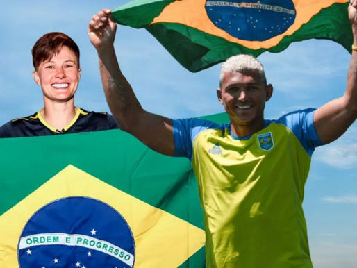 saquias Queiroz e Rachel Kochhann serão os porta-bandeiras do Brasil nas Olimpíadas de Paris