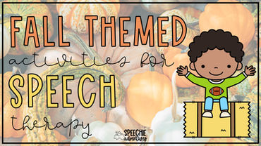 Fall Themed Activities & Freebies for Speech Therapy