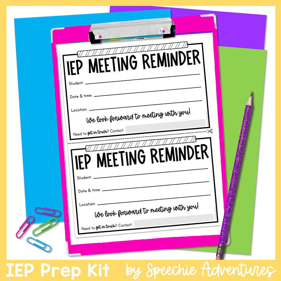 Thumbnail: IEP Prep Checklists & Meeting Reminders