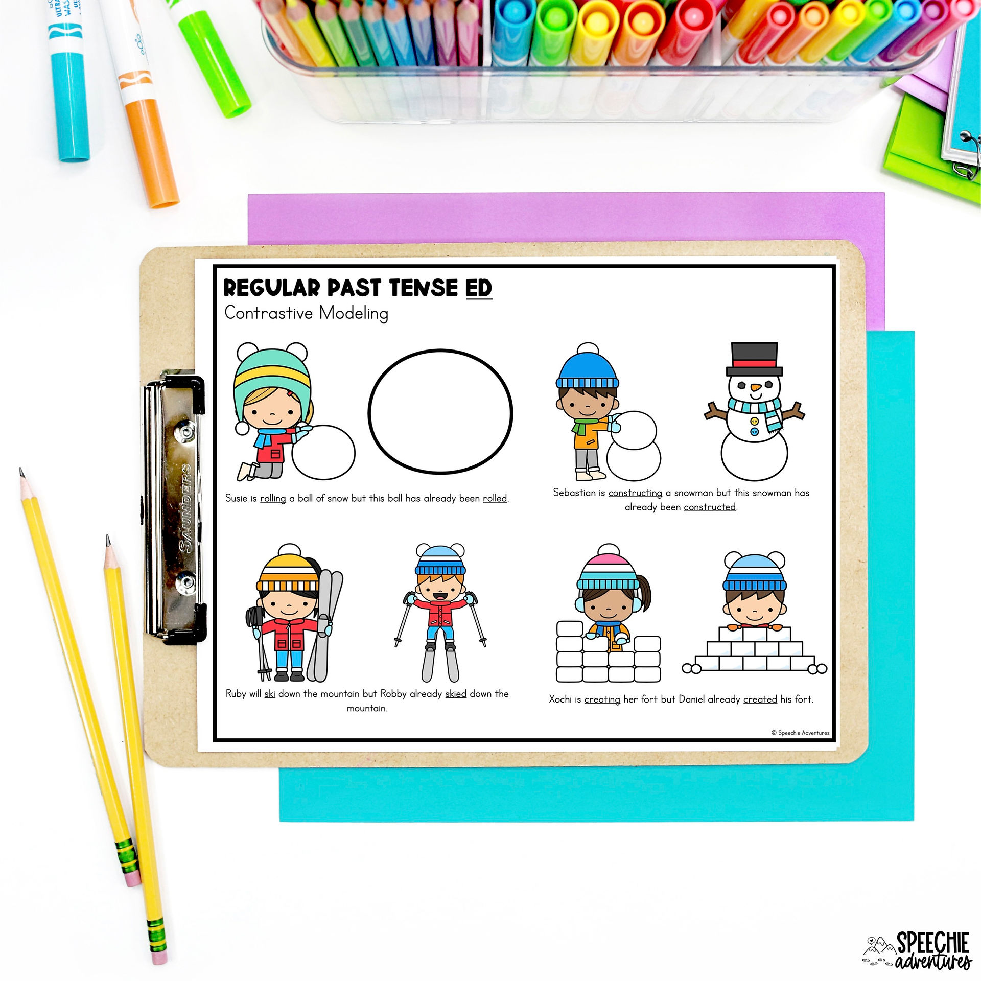 regular past tense verbs contrastive modeling