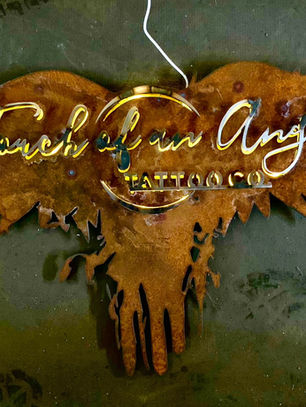 Custom Metal Business Sign with Raised Lettering and LED Lighting