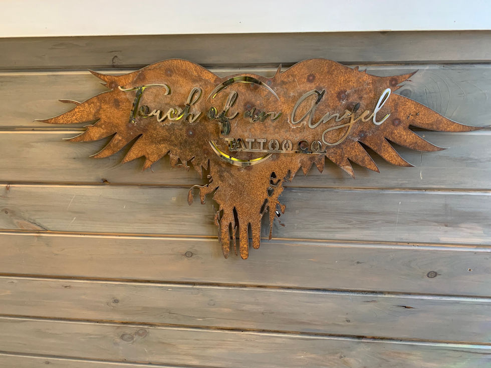 Custom Metal Business Sign Raised Lettering  LED Lighting