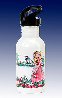 Drink bottle decoration with Stella Stylish character: bottle view.