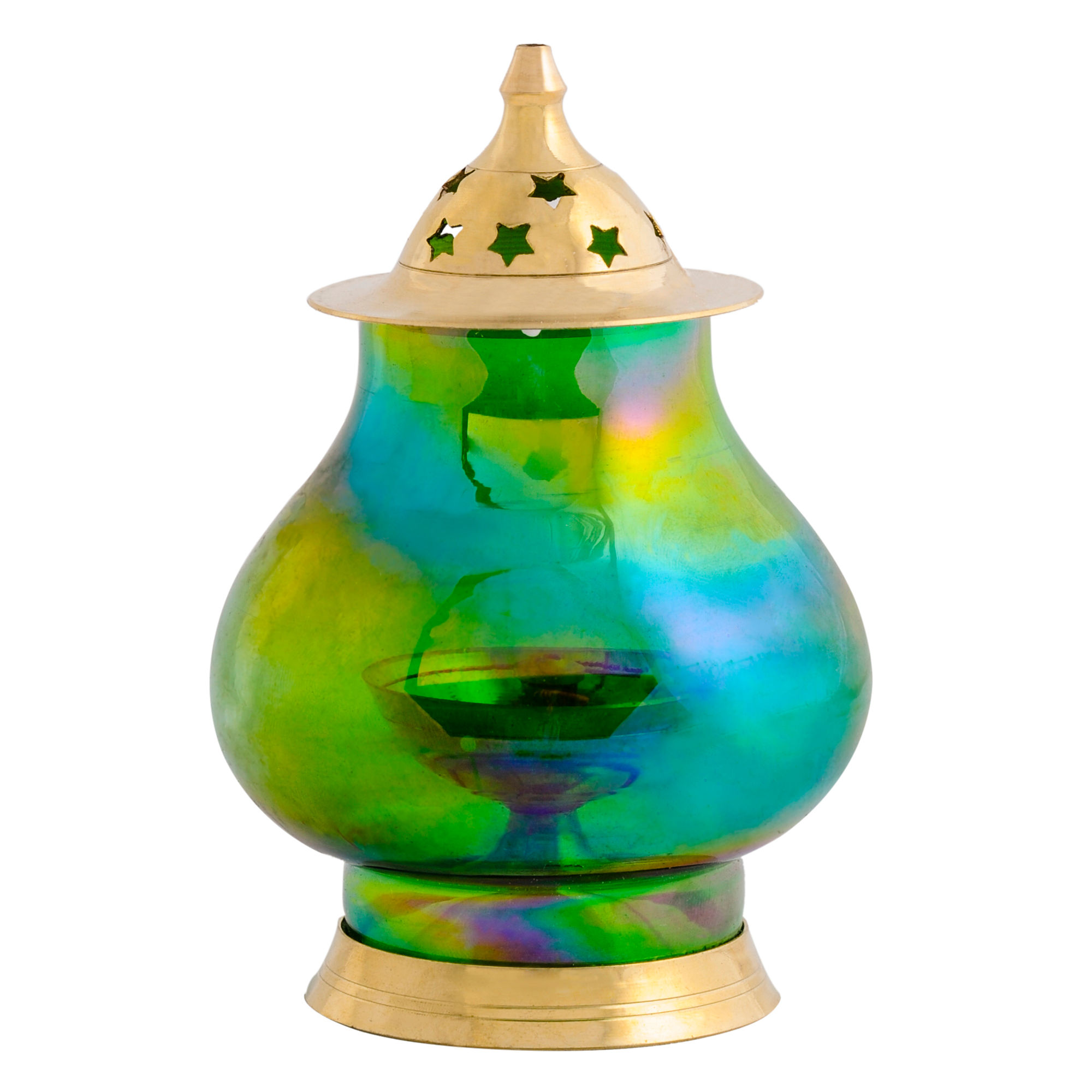 Frestol Brass Coloured Pooja Jyot (Green)