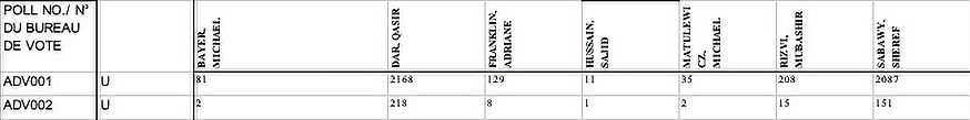 Advance Polls at South Common in Februar