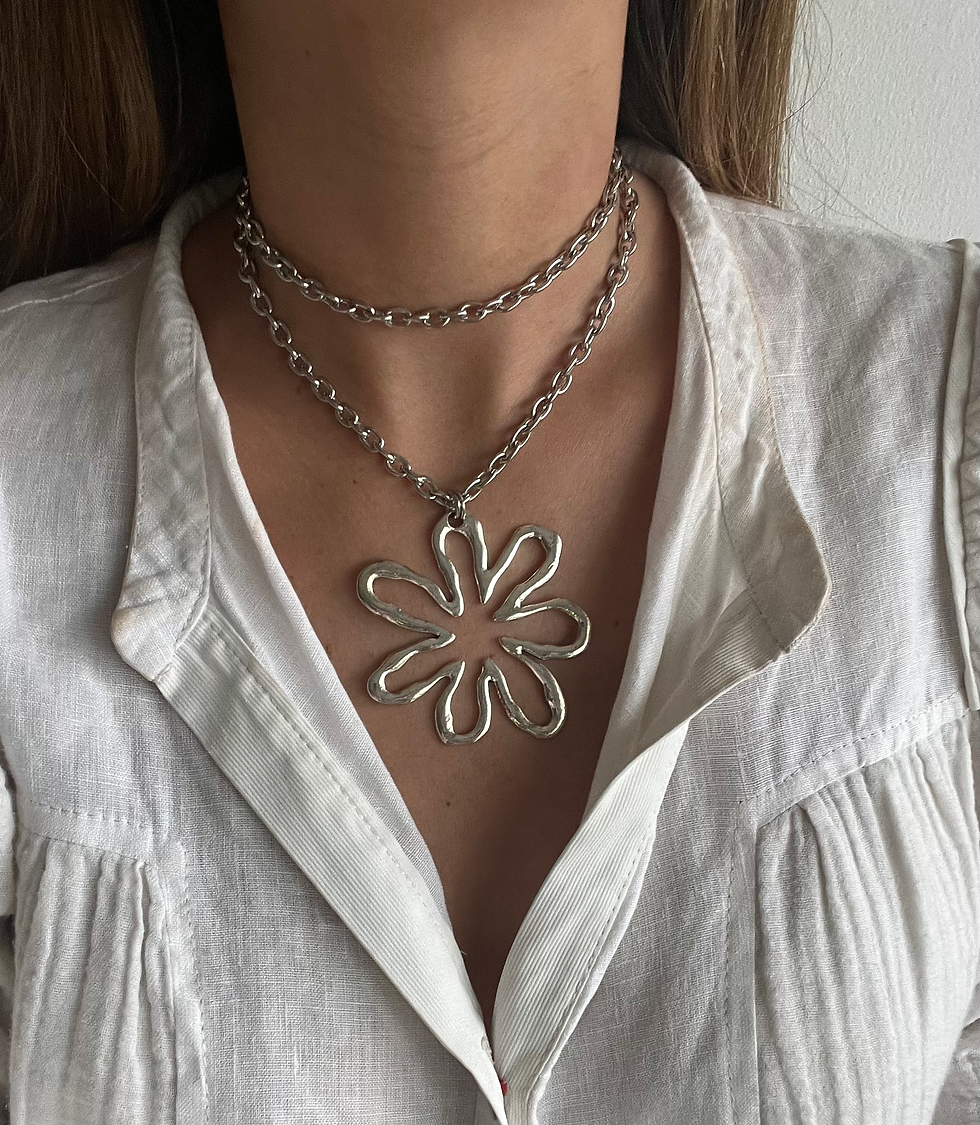 Collar Margarita Plateado