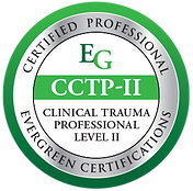 Clinical Trauma Professional Level II CCTP‑II certification badge from Evergreen Certifications