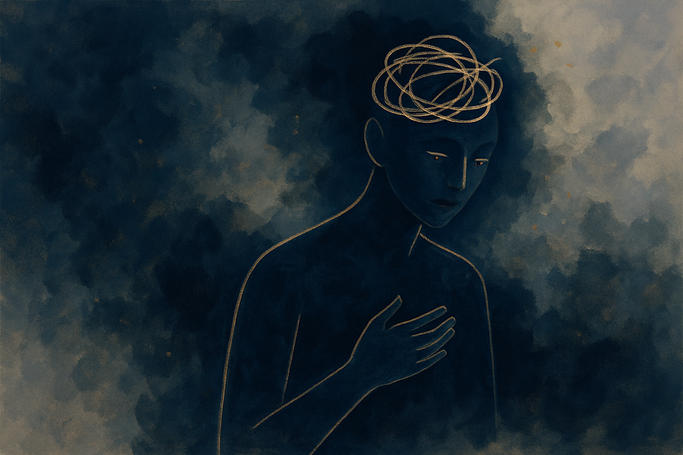 Somber silhouette of Calgary man representing the anxiety–depression loop often addressed in therapy for anxiety and depression counselling.