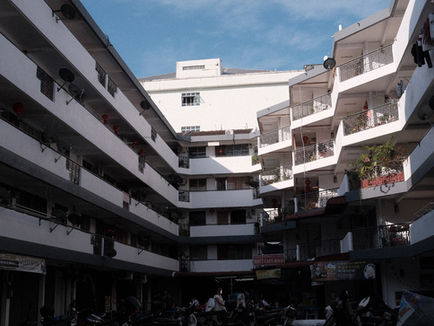 Inner courtyard of residential home