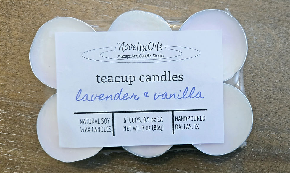 Thumbnail: Teacup Candles, Set of 6 - 3 oz net wt, customizable
