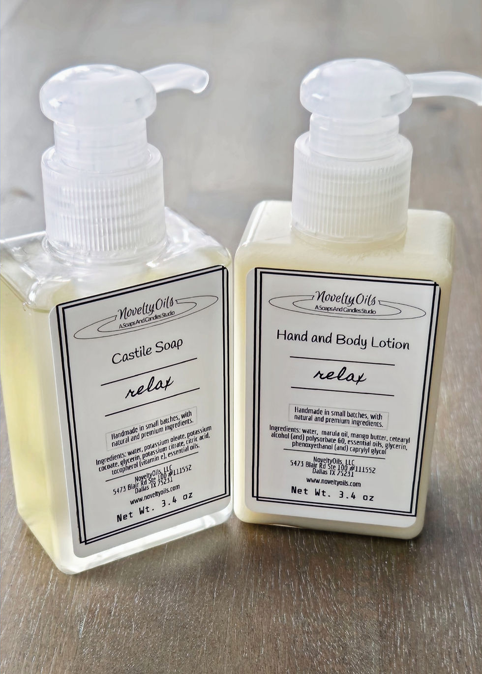Thumbnail: Duo Gift Set:  Castile Soap and Lotion, 3.4 oz, liquid soap and lotion set.
