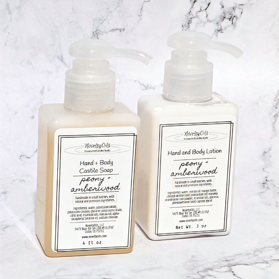 Thumbnail: Duo Gift Set:  Castile Soap and Lotion, 3.4 oz, liquid soap and lotion set.