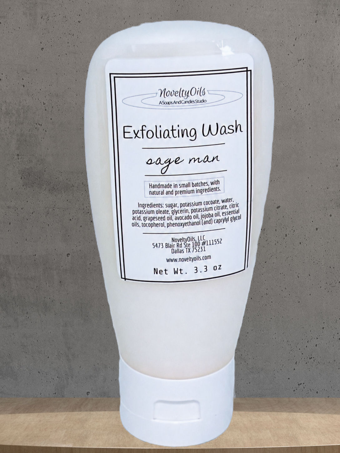 sugar scrub in Sage Man scent