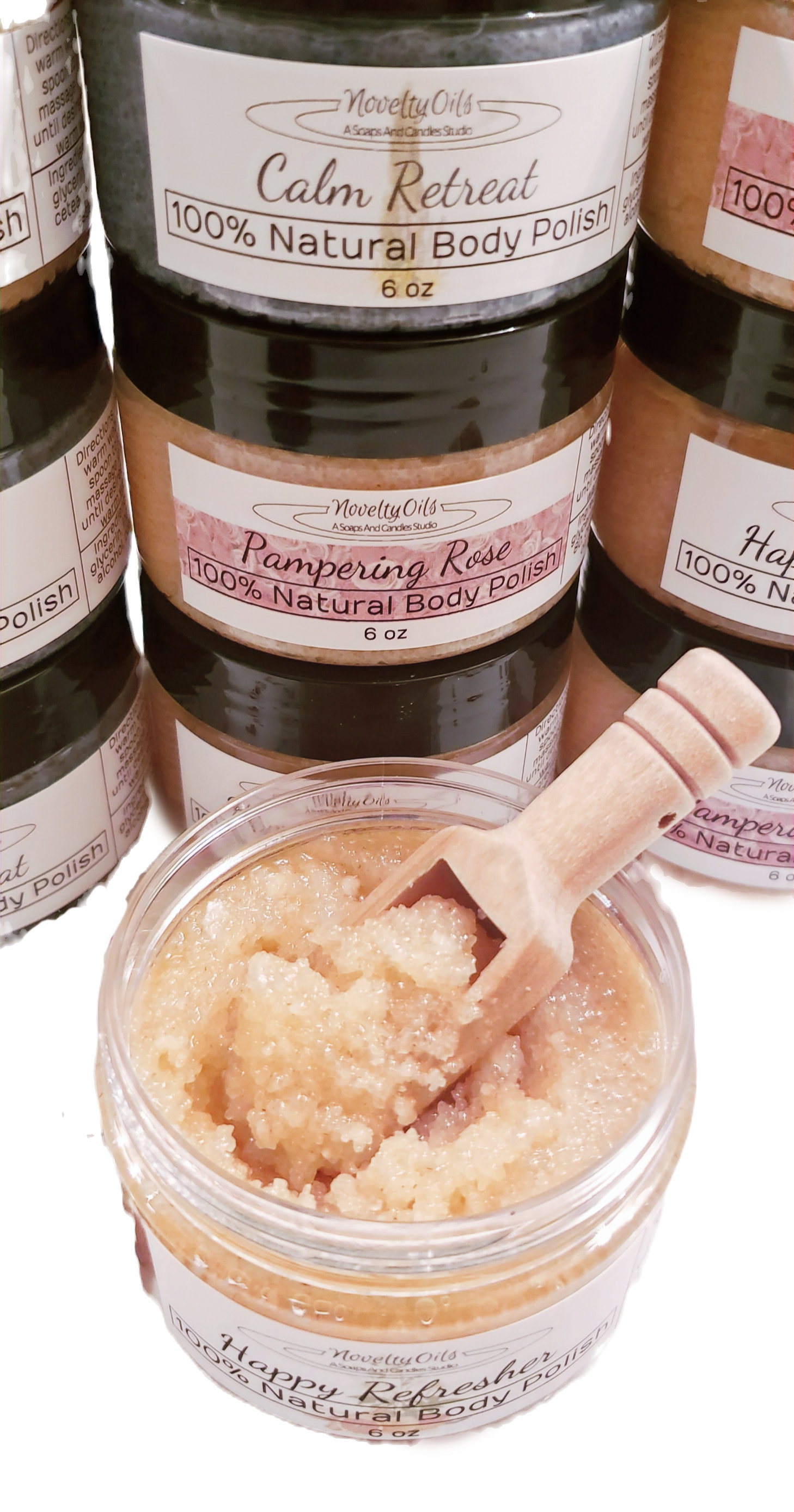 Body Polish, Salt + Clay Scrub, 6 oz