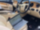 Laptop connected for mobile ECU remapping in a Bentley