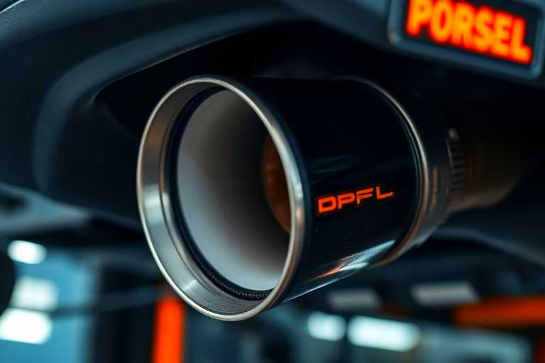 Exhaust showing ECU remapping.