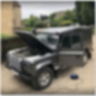 Land Rover getting mobile ECU remapping with bonnet open.