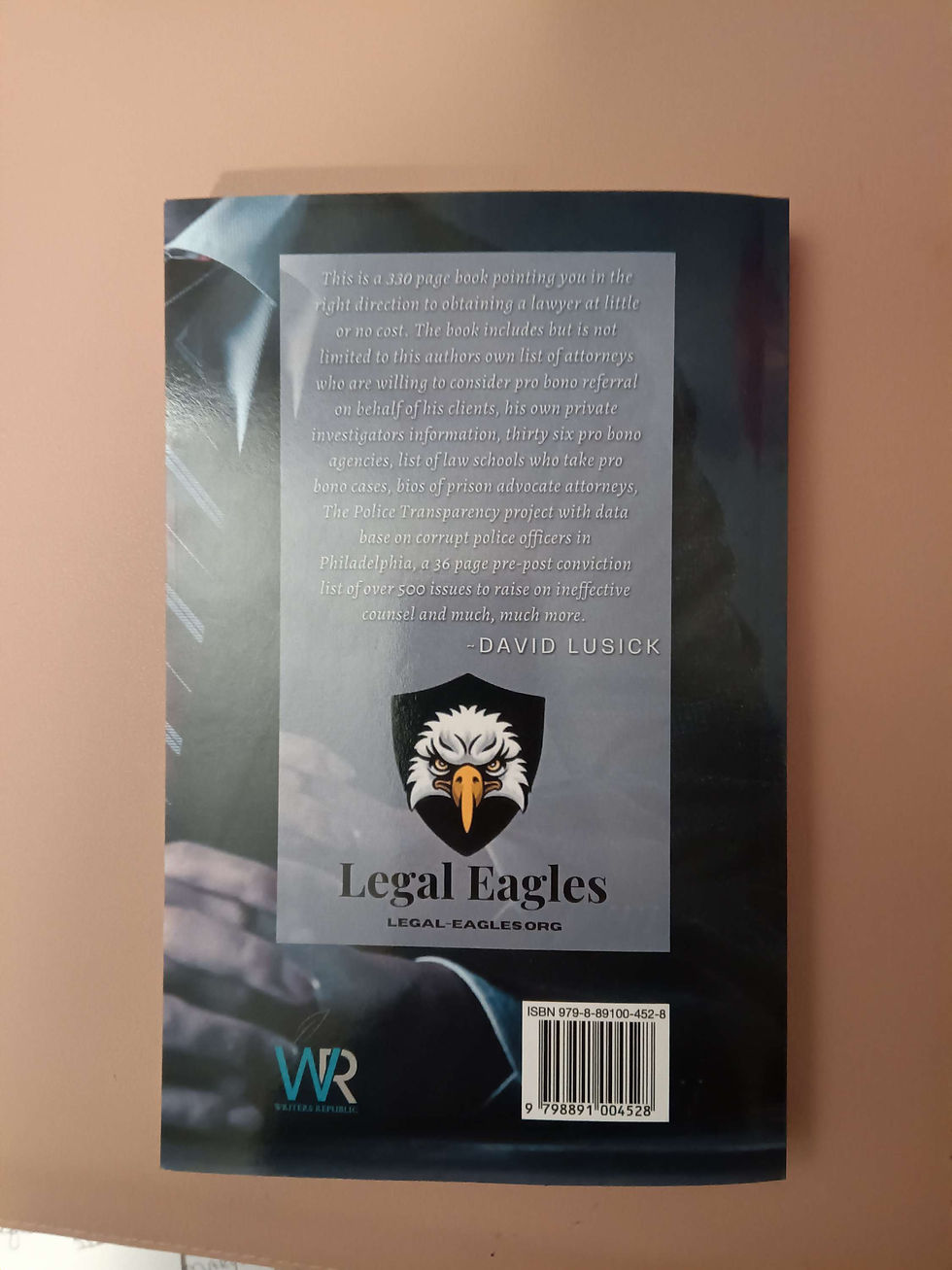 Thumbnail: "Where to find a Pro Bono Lawyer." 334 pp. Book https://www.writersrepublic.com/