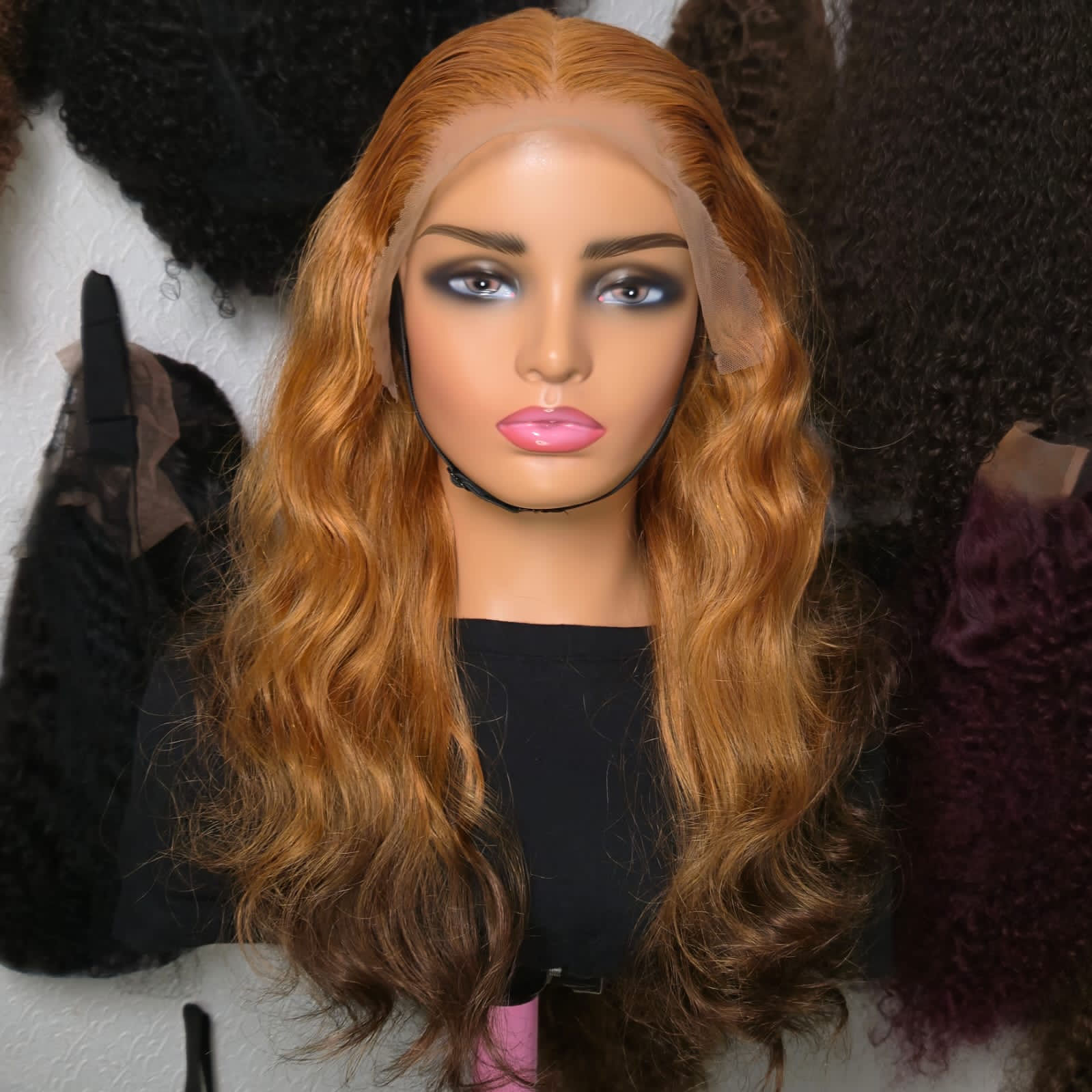 Gold & Brow Tip Wavy Unit 