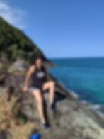 Mela on the coastline. The Daintree Rainforest Observatory was just a few minutes away from such sights.