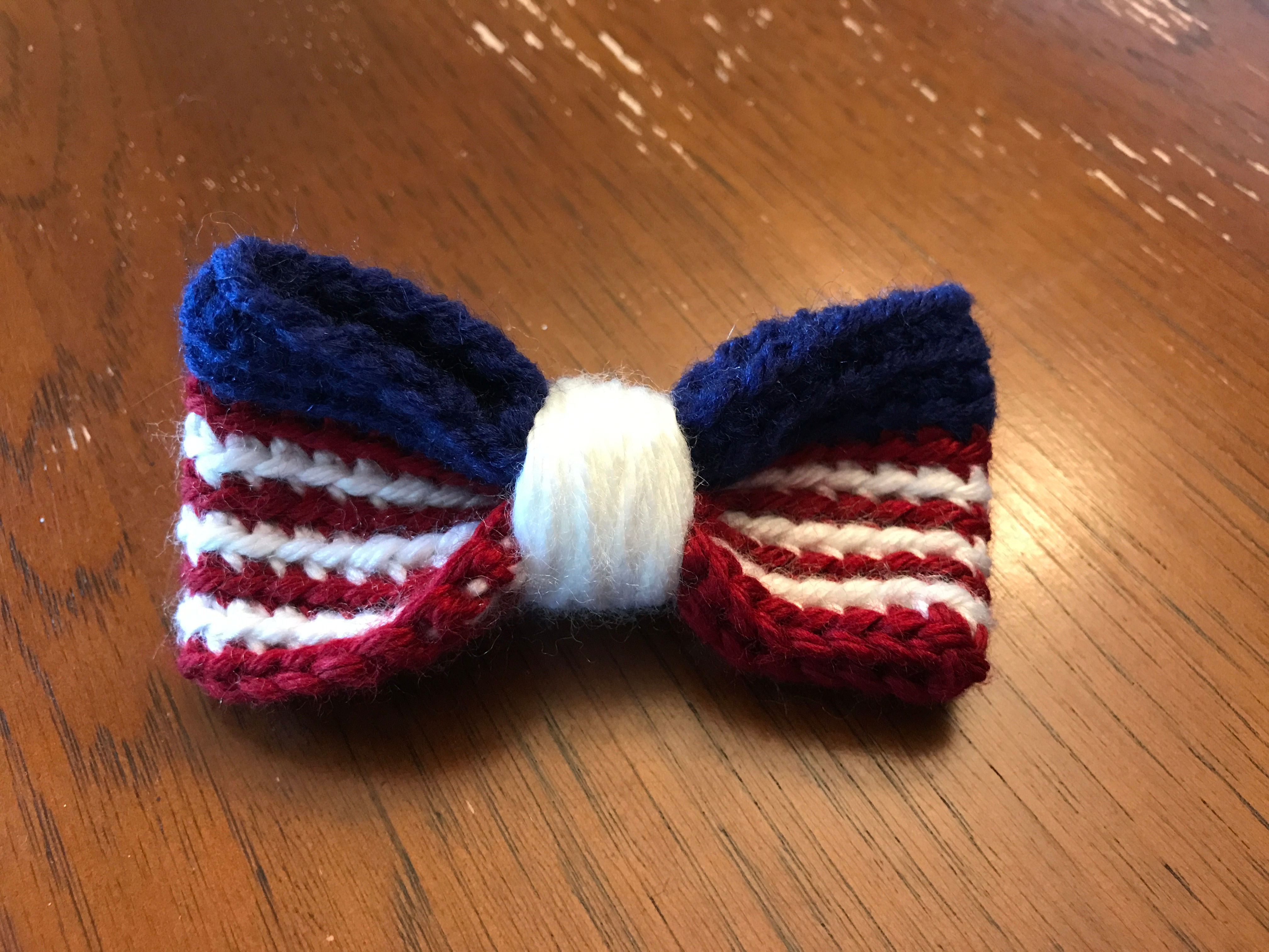American Flag Bow Clip