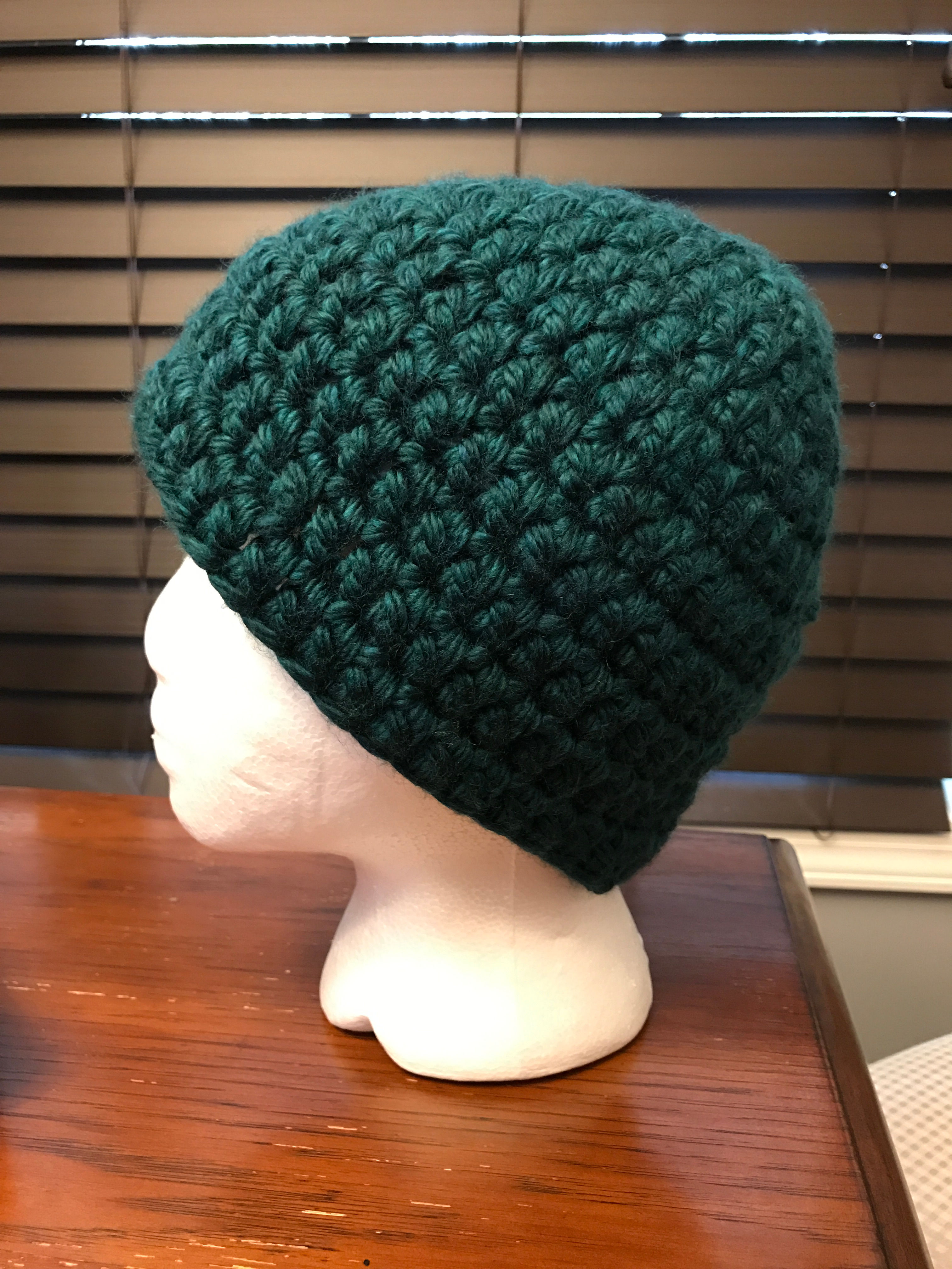 Teal Messy Bun Hat