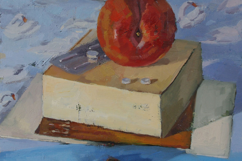 Aid and Abet. Nectarine, Box, Abortion Pills, Klimt Postcard, Earbud.JPG