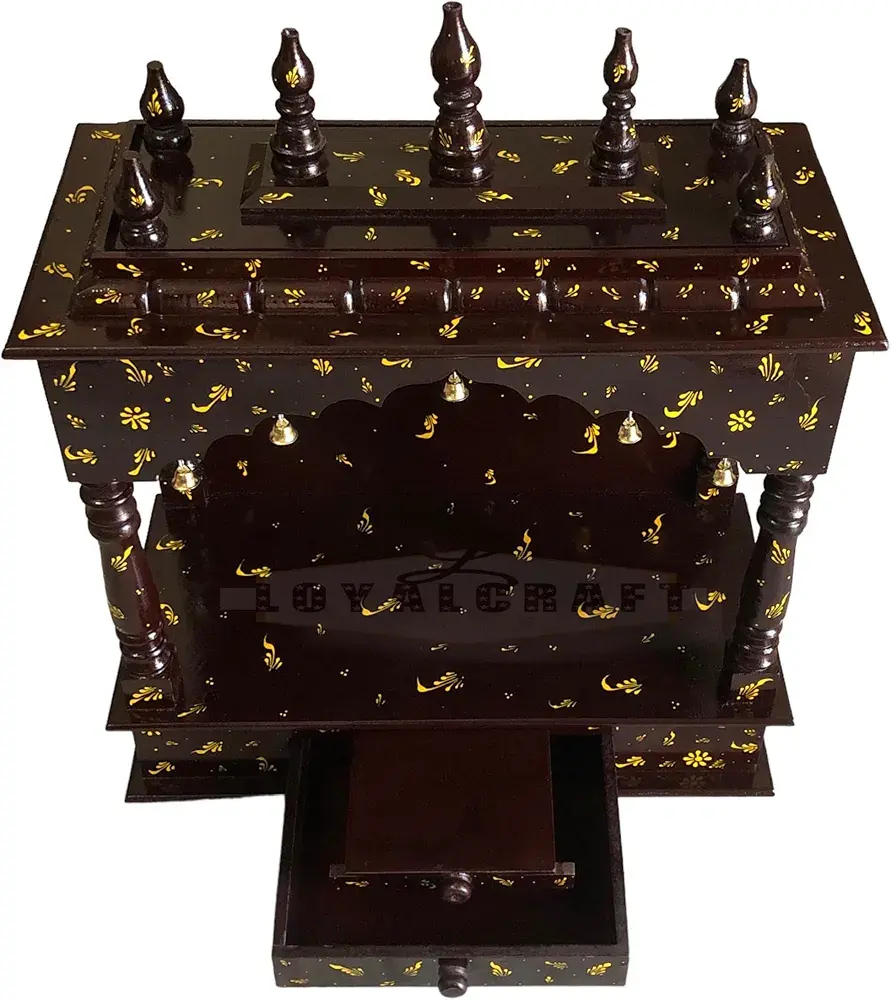 Wooden dark  home temple 
