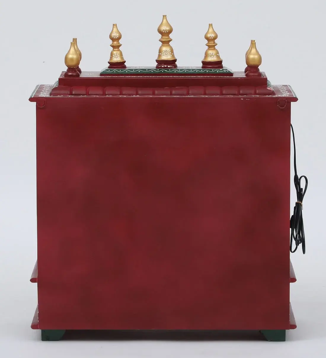 Maroon dark green home temple 