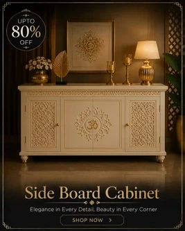 Premium Wooden Side Board Cabinet for Living Room by LoyalCraft