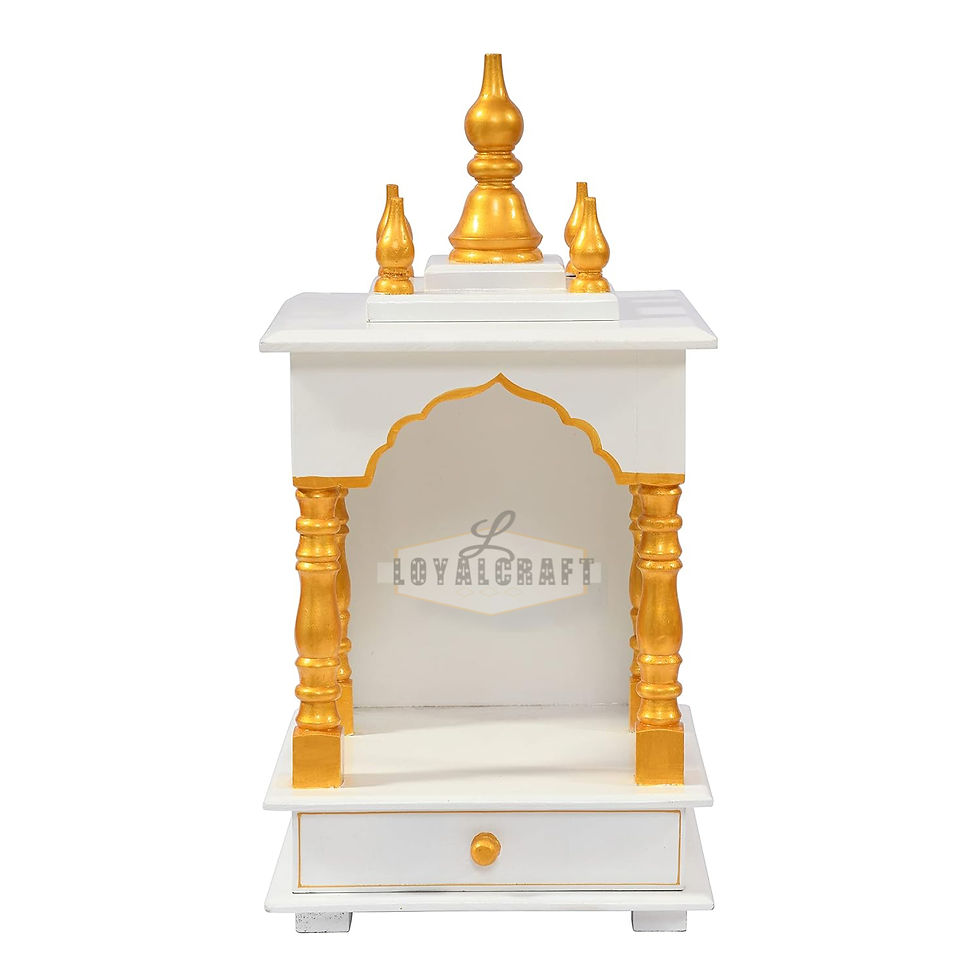 Thumbnail: Royal white Polish puja mandir 