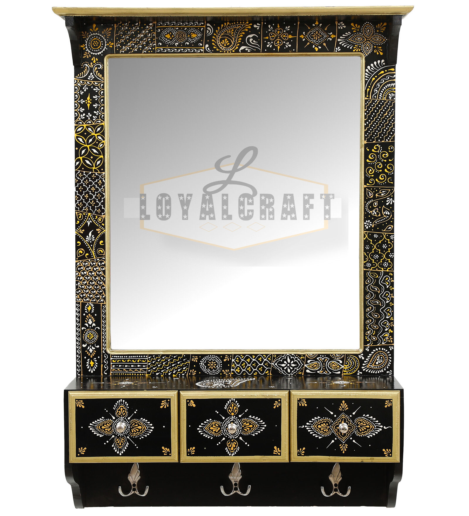 Wooden wall mirror for home hotel