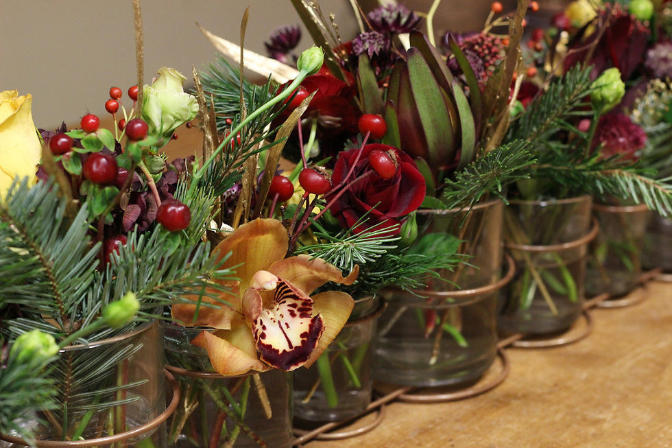 Thumbnail: Metal & Glass Container / Florals