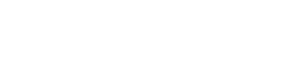Logo Secousse Studio blanc réalisé en lien avec notre identité visuelle.