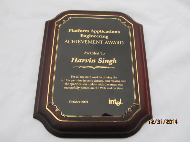 Intel Achievement Award