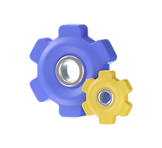 A 3D settings icon