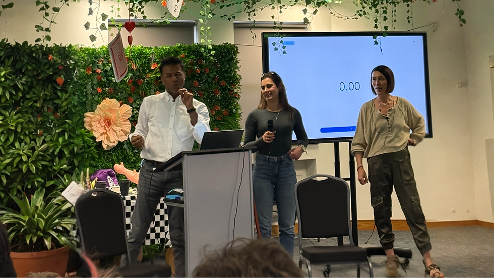 Shrien Dewani photo doing a presentation. This photo portrays Shrien Dewani's reflection blog inspired by hanuman about leadership in social care and what the true leadership looks like.