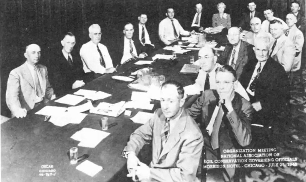 Image Credit: NACD. Organization Meeting, National Association of Soil Conservation Governing Officials in Chicago on July 25th, 1946.